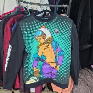 Black Graphic Sweater